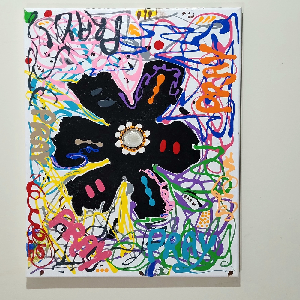 Abstract Multicolor Canvas Art PRAYER CIRCLE